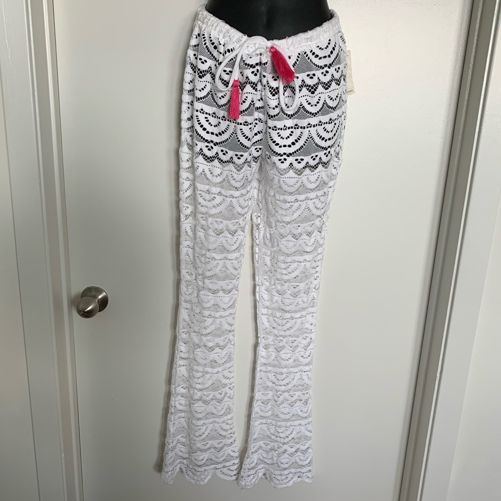 Miken Lace Swim Coveup Pants